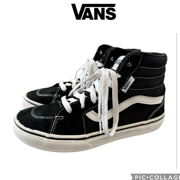 Vans Sk8-Hi black sneakers shoes size kids youth 3 - Picture 1 of 10
